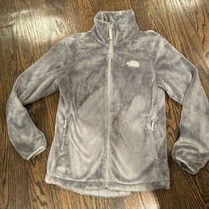 Northface sweater jacket. Like new. Clean gray beautiful warm and fuzzy.